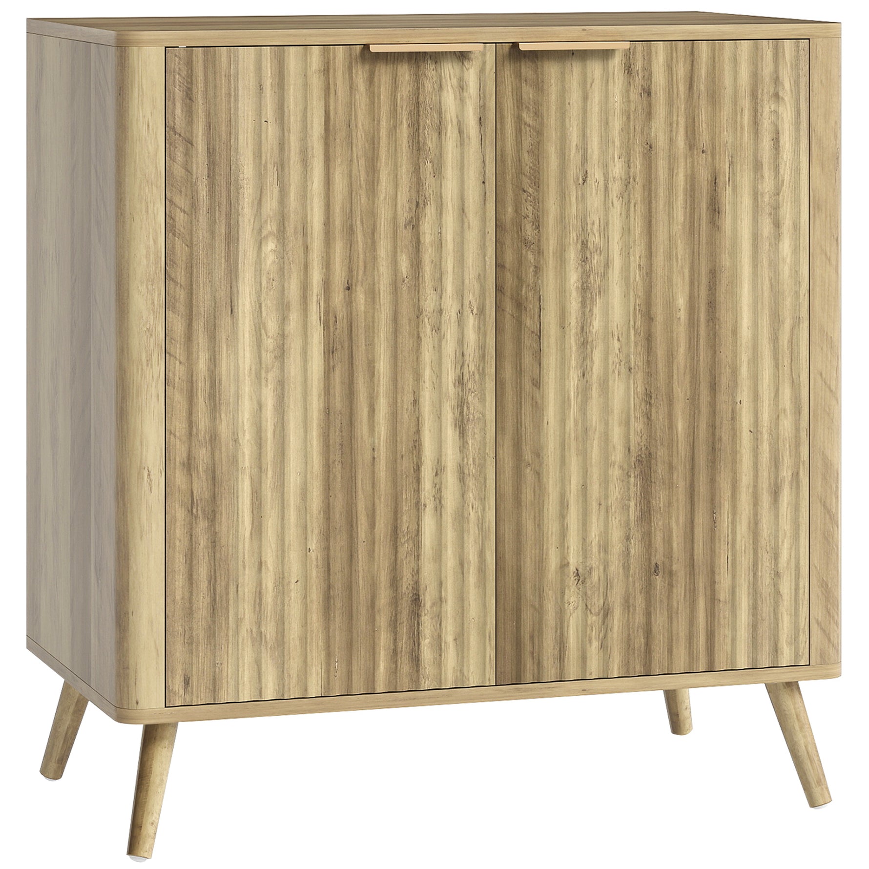 Buffet salon meuble de rangement avec placard à 2 portes et étagère réglable, 77 x 40 x 81 cm, aspect bois