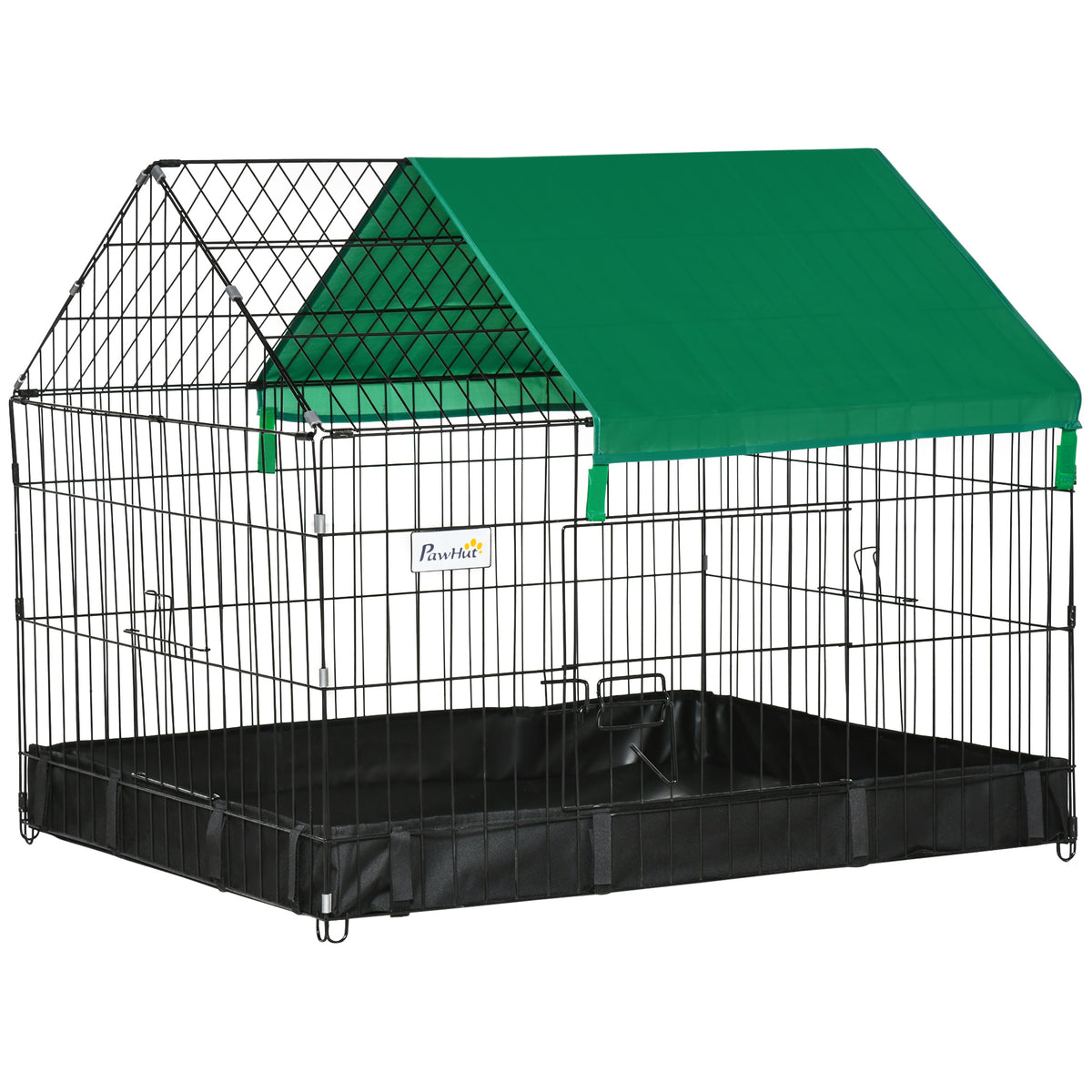 Gabbia recinto per conigli piccoli animali roditori interno o esterno con telo di protezione incluso - 90 x 75 x 75 cm