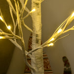 Arbre lumineux LED - décoration lumineuse blanc chaud - 72 LEDs - usage intérieur - 120 cm - décoration de noël chambre maison blanc