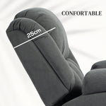 Fauteuil releveur électrique massage et chauffage avec repose-pied, dossier inclinable, télécommande et poche latérale