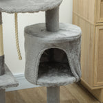 Arbre à chats multi-équipements griffoirs grattoirs plateformes niche corde jouets 40 x 40 x 114 cm gris