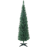 Sapin de Noël artificiel 180 cm, arbre de Noël slim, 321 pointes, facile à monter et ranger, pour maison bureau, vert