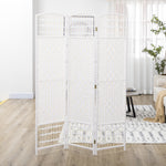 Paravent intérieur en bois séparateur de pièce cloison pliable 3 panneaux 120 x 170 cm blanc