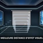 Écran vidéoprojecteur 100 Pouces, 16:9 4K HD écran de projection motorisé et électrique, écran de projection tv et home cinéma, montage mural ou plafond, panneau de commande et télécommande