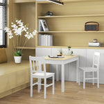 Table de salle à manger design moderne bicolore avec grand plateau 4-6 personnes en bois dim. 119L x 70l x 75H cm