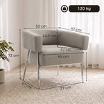 Fauteuil salon, fauteuil d'appoint rembourré en tissu aspect lin, dossier incurvé et accoudoirs, style moderne, marron