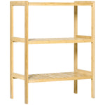 Scaffale portaoggetti, scaffale in bambù a 3 ripiani, libreria per soggiorno, camera da letto e ufficio, 62 x 33 x 80 cm