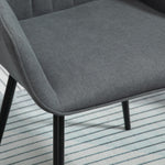 Chaises de Salle à Manger Chaises de Visiteur Design scandinave - Lot de 2 chaises - Pieds effilés métal Noir