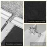 Rampe de Fauteuil Roulant Rampe de Chargement Rampe d'accès antidérapante Pliable avec Bordures de sécurité alu. Noir