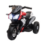 Elektrisches 3-Rad-Motorrad für Kinder 6 V, Elektroauto für Kinder mit Licht- und Soundeffekten, Geschwindigkeit 3 km/h, für 3 bis 5 Jahre, Tragkraft 25 kg, schwarz und rot