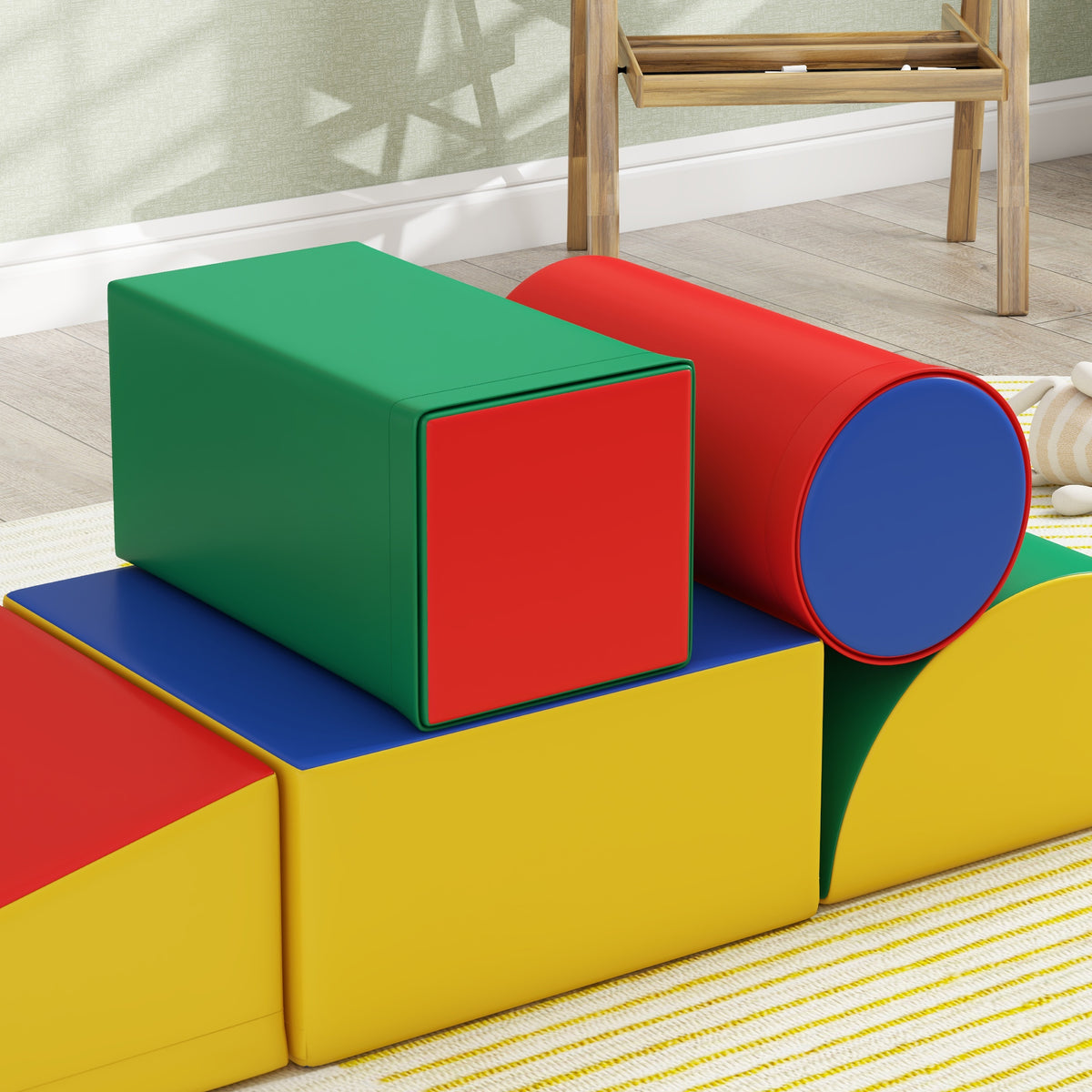 Module motricité bébé 5PCS parcours motricité bébé en mousse EPE pour enfants d'âge préscolaire, multicolore