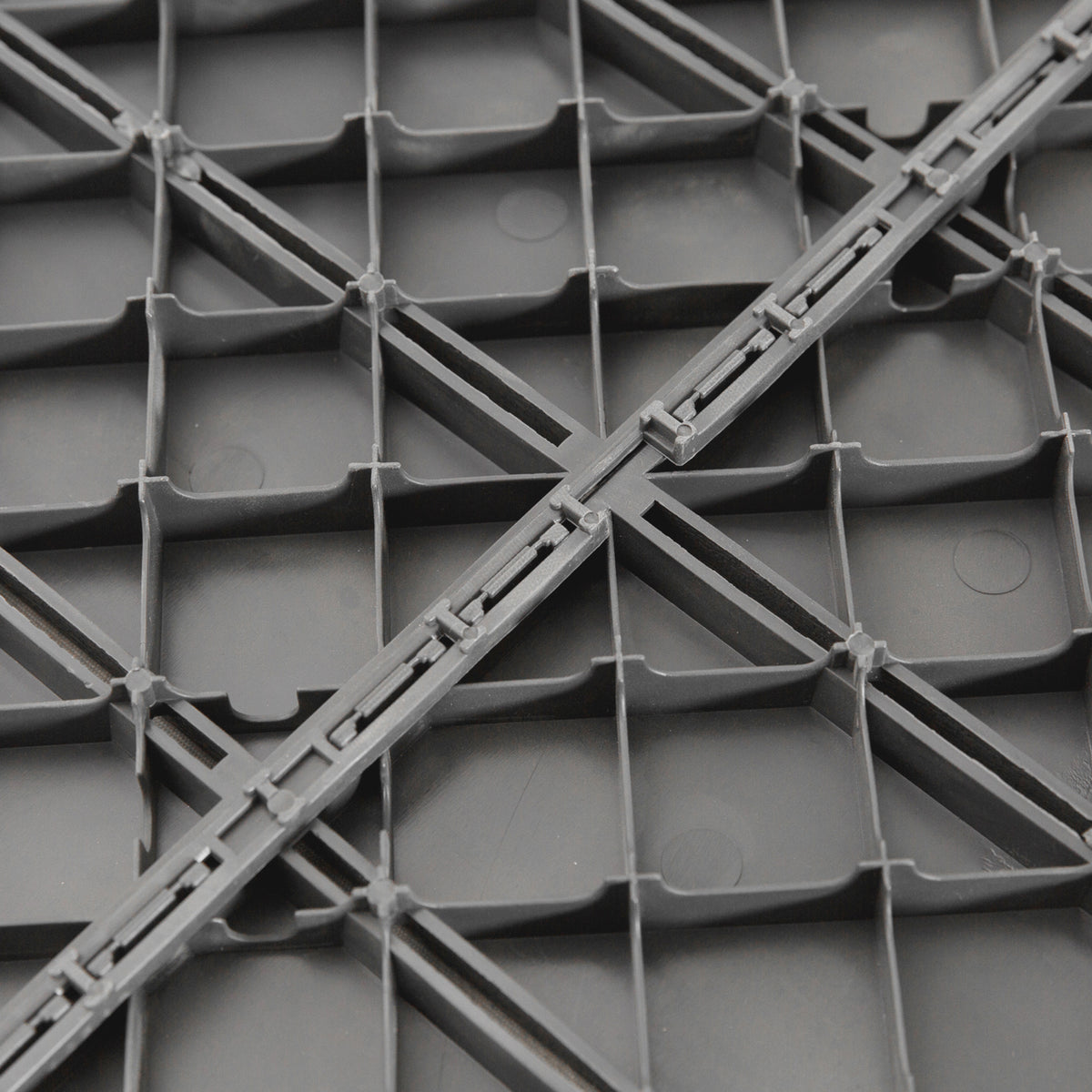 Quadrotte - Piastrelle per terrazza - Set da 9 - a incastro, installazione molto semplice - Quadrotte in plastica composita effetto legno nero