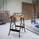 Établi pliant établi de serrage avec 4 serre-joints table de travail, charge 100 kg, 62,5x60,5x78,5cm, noir