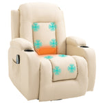 Fauteuil de Massage et Relaxation Chauffant 360° pivotant inclinable manuellement Repose-Pied télécommande