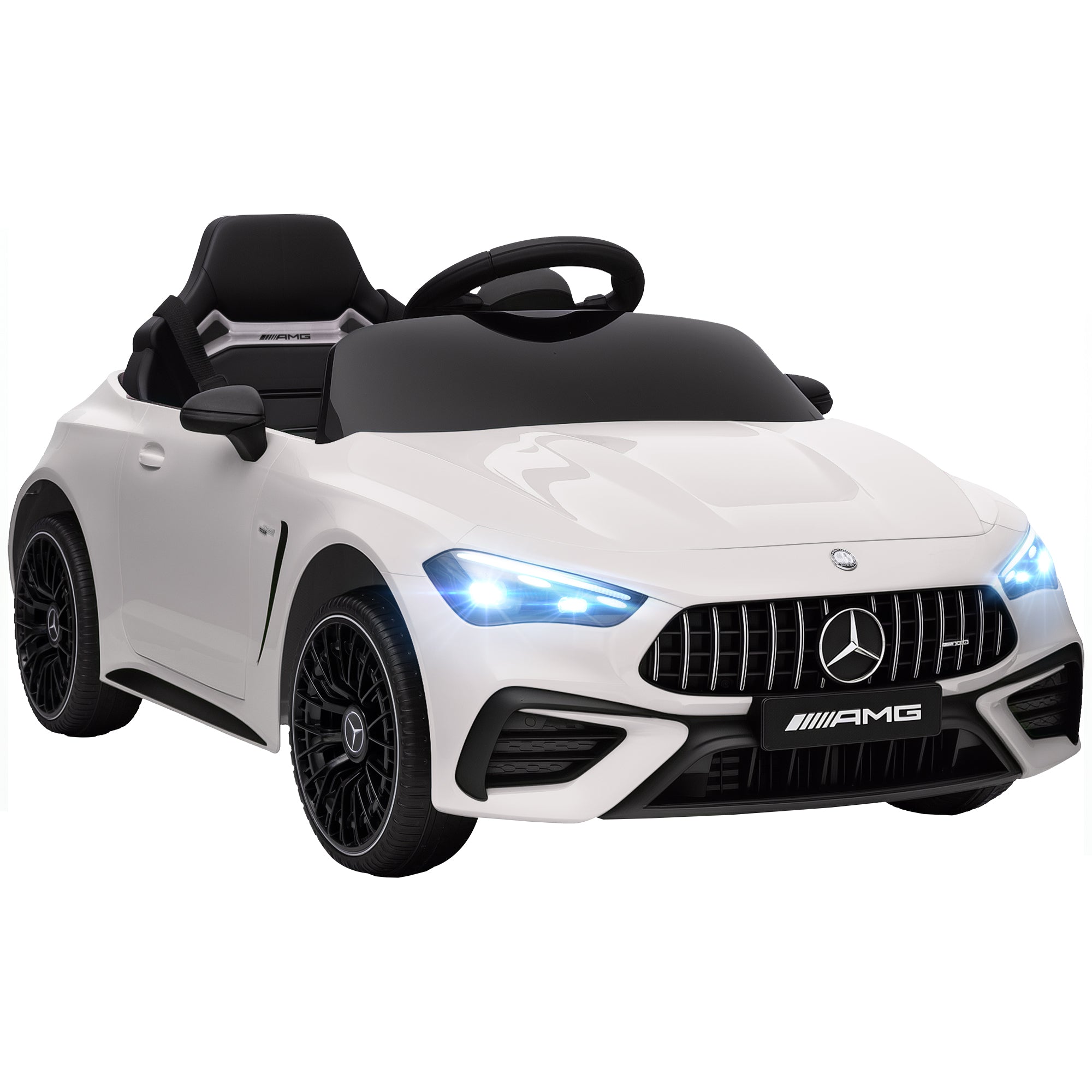 Voiture électrique enfants Mercedes AMG CLE 53 12V 2 moteurs télécommande parentale 2,4G 99 x 55 x 43 cm blanc