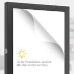 Frame box T-frame cadre pour maillot porte acrylique doublure interne feutre 60 x 6,5 x 80 cm noir