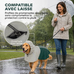 Imperméable pour Chien avec Capuche, Bandes Réfléchissantes, Ouverture pour Laisse, 110x72x0,5cm, Vert