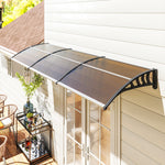 Auvent de porte toit marquise en polycarbonate auvent de porte d'entrée bord en aluminium contre la pluie et UV