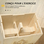 Box jump pliométrie 3 en 1 appareil boîte à saut musculation fitness & entraînement croisé plyobox pour box training 40/45/60 cm en bois