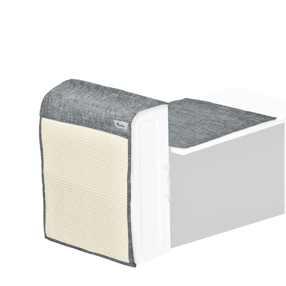Tapis griffoir Chat Tapis à gratter en sisal Protection canapé Meuble Sol Lot de 2 pcs 130 x 45 cm Gris