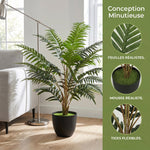 Plante artificielle intérieure 90 cm fougère arbre artificiel en pot avec branches flexibles, intérieure et extérieure