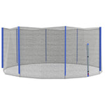 Filet de remplacement pour trampolines Ø 366 cm 8 poteaux droits filet de sécurité pour trampolines, entrée zippée