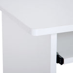 Bureau d'ordinateur, bureau avec rangement, plateau pour clavier et support de moniteur, 80 x 45 x 75 cm, blanc