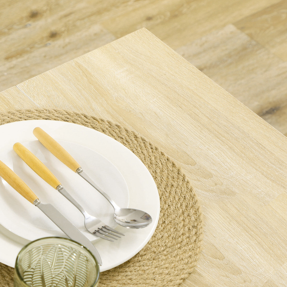 Table à manger table de cuisine design moderne avec grand plateau 2-4 personnes en bois dim. 120L x 69l x 75H cm chêne