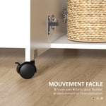 Table de cuisine pliable table à manger pliante 2 plateaux rabattables avec 2 tiroirs 1 placard blanc et chêne