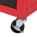 Servante d'atelier servante/ caisse à outil 6 tiroir +1 commode coffre amovible chariot acier rouge et noir