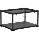 Terrarium en verre pour reptile enclos pour hamster 86 L ventilation supérieure porte coulissante 50,8x30,5x35,6cm noir