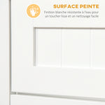 Meuble armoire micro-ondes pour cuisine avec 1 tiroir, 2 Portes 60 x 40 x 122,5 cm - MDF - Blanc