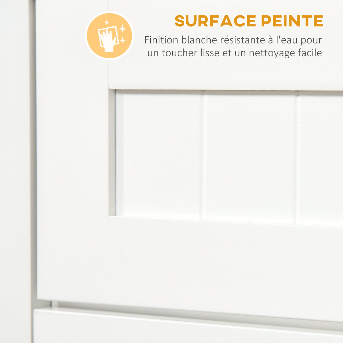 Meuble armoire micro-ondes pour cuisine avec 1 tiroir, 2 Portes 60 x 40 x 122,5 cm - MDF - Blanc
