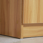 Meuble de rangement à chaussures pour entrée avec 4 compartiments ouverts et placard double porte - étagère réglable
