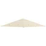 Toile de rechange pour pavillon tonnelle tente toit de remplacement gazebo de jardin polyester 180 g/m² 3 x 3 m crème