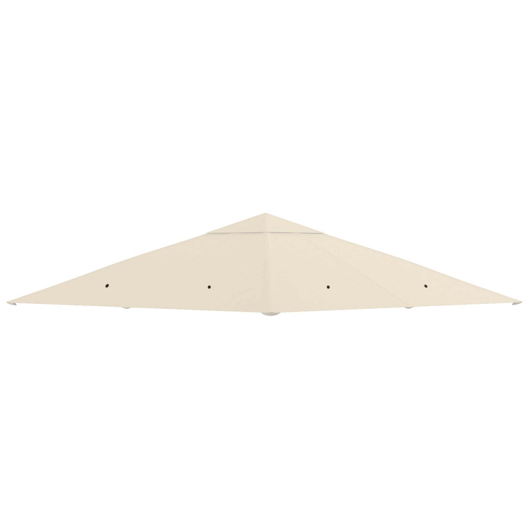 Toile de rechange pour pavillon tonnelle tente toit de remplacement gazebo de jardin polyester 180 g/m² 3 x 3 m crème