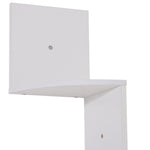 Étagère d'angle Murale de Rangement Forme Zigzag 20L x 20l x 126H cm 5 Niveaux Bois Blanche