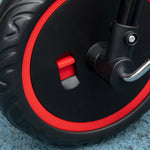Tricycle pour enfant évolutif avec siège réglable pédales 2 paniers ceinture pour enfant de 2 à 5 ans rouge et noir