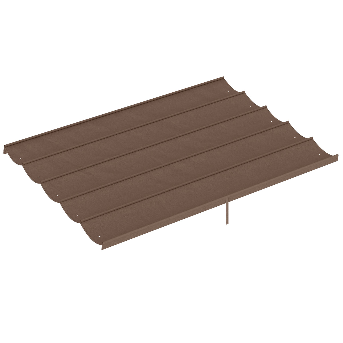 Toile de toit pour pergola tonnelle rétractable de 4 x 3 m - toile uniquement 350 x 260 cm café