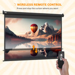 Écran vidéoprojecteur motorisé et électrique 100 Pouces, 4:3 4K HD, panneau de commande et télécommande