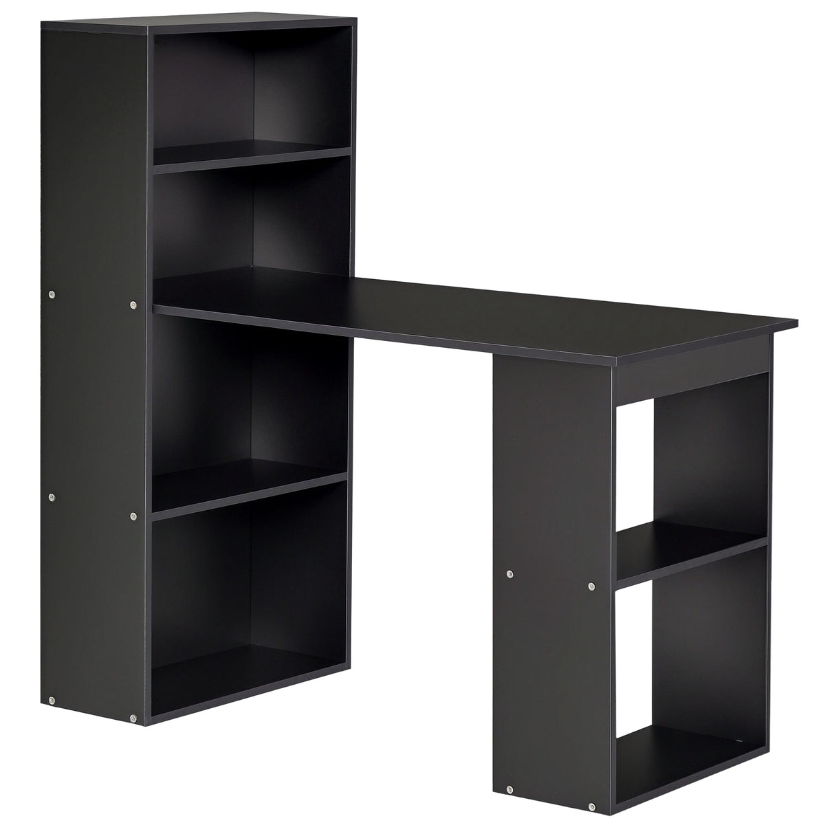 Bureau informatique, bureau avec rangement, 6 compartiments ouverts, table d'ordinateur pour chambre, studio
