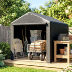 Abri de jardin tente de stockage portable abri de vélo garage pour extérieur avec cadre en acier galvanisé grande porte
