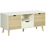 Meuble TV Banc TV Buffet bas Meuble de rangement sur pied avec 2 placards en Bois pour Chambre Salon 110 x 40 x