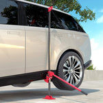 Cric farm jack tout-terrain ATV 4x4, cric pour voiture véhicule charge max. 3000 kg, hauteur de levage 11-135 cm, rouge