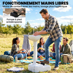 Évier de Camping Portable à Roues, Distributeur de Savon, Eau Froide Uniquement, Réservoir d'Eaux Usées NON Inclus, Gris