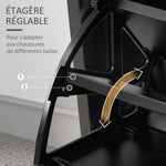 Ensembles 3 en 1 de meuble d'entrée vestiaire avec panneau porte-manteau, miroir et banc à chaussures noir
