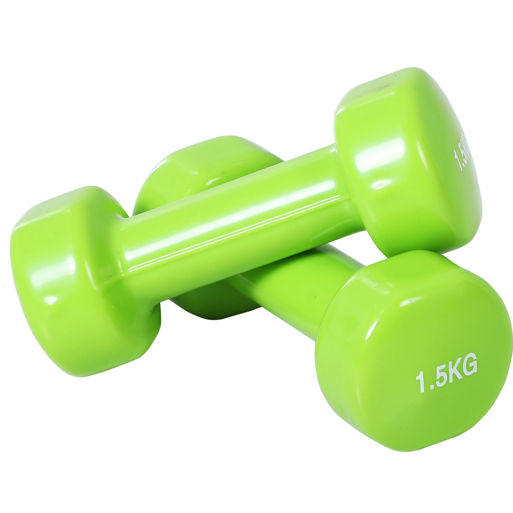 Ensemble d'haltères courtes total 10 Kg - paires de 0,5/1/1,5/2 Kg avec malette - entraînement musculaire & haltérophilie - métal PU rose, jaune, vert, violet