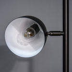 Lampadaire sur pied salon style industriel 3 abat-jours orientables en acier 38 x 28 x 169 cm noir