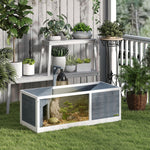 Maison pour tortues enclos avec toit ouvrant support lampe plateau fenêtre panoramique 120 x 50 x 40 cm gris