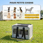 Sac de Transport pour Chat et Chien Pliable Tissu 300D Jusqu'à 10 kg 49,5 x 34 x 35,5 cm Gris